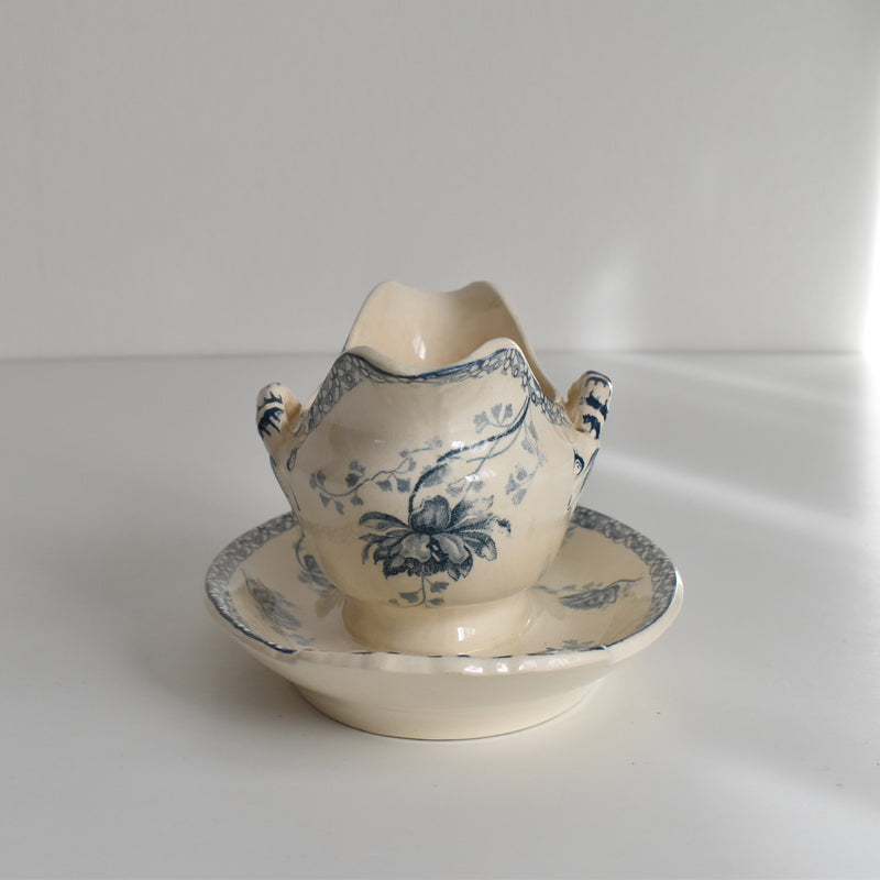 Antique Sauce Boat, U&C Sarreguemines, Royat
