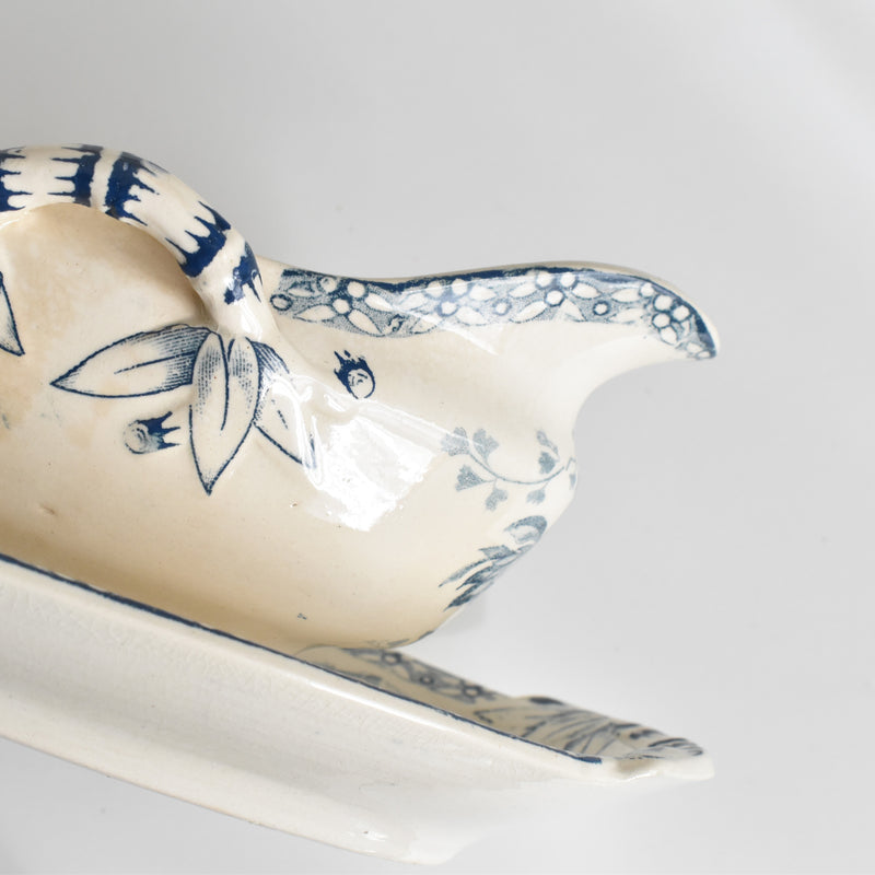 Antique Sauce Boat, U&C Sarreguemines, Royat