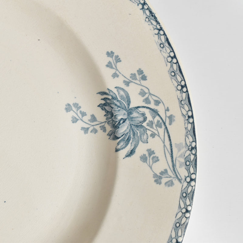 Antique large plate U&C Sarreguemines Royat 31cm