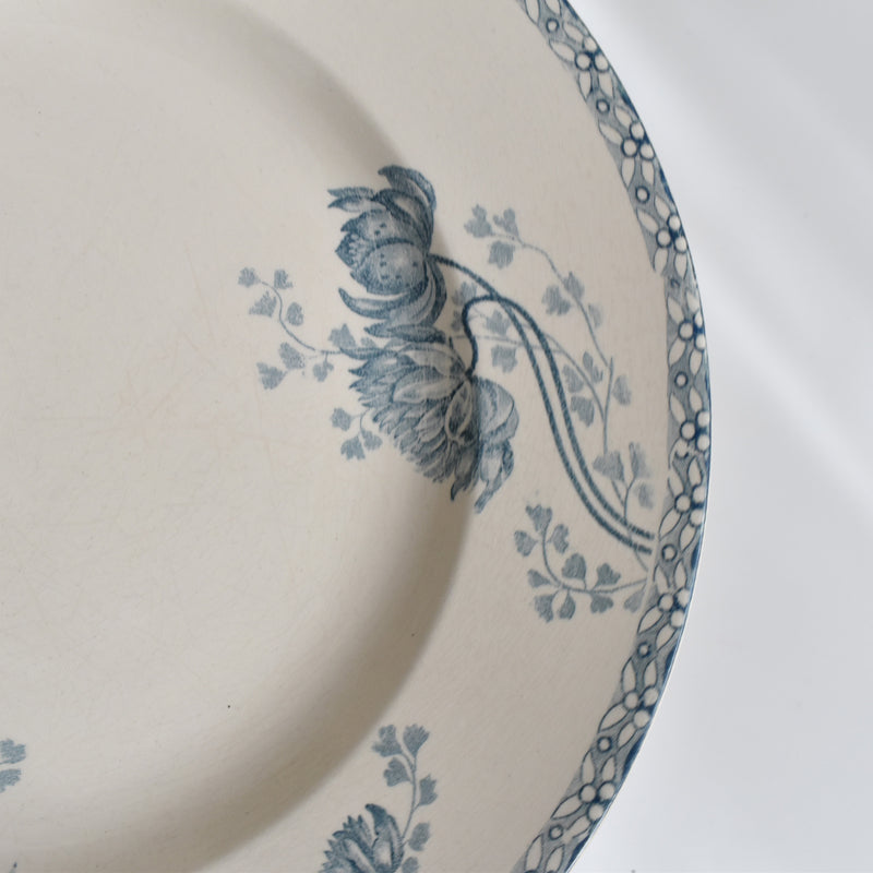 Antique Large Plate - U&C Sarreguemines Royat - 27.5cm