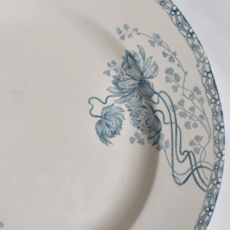 Antique Large Plate - U&C Sarreguemines Royat - 27.5cm