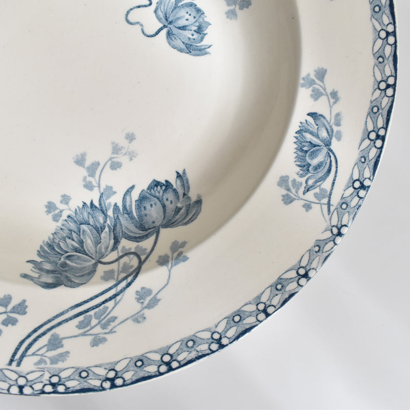 Antique Deep Plate - U&C Sarreguemines Royat A