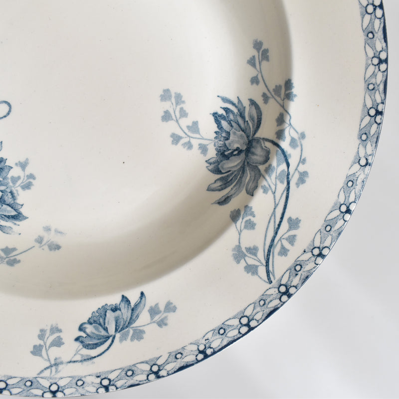 Antique Deep Plate - U&C Sarreguemines Royat A