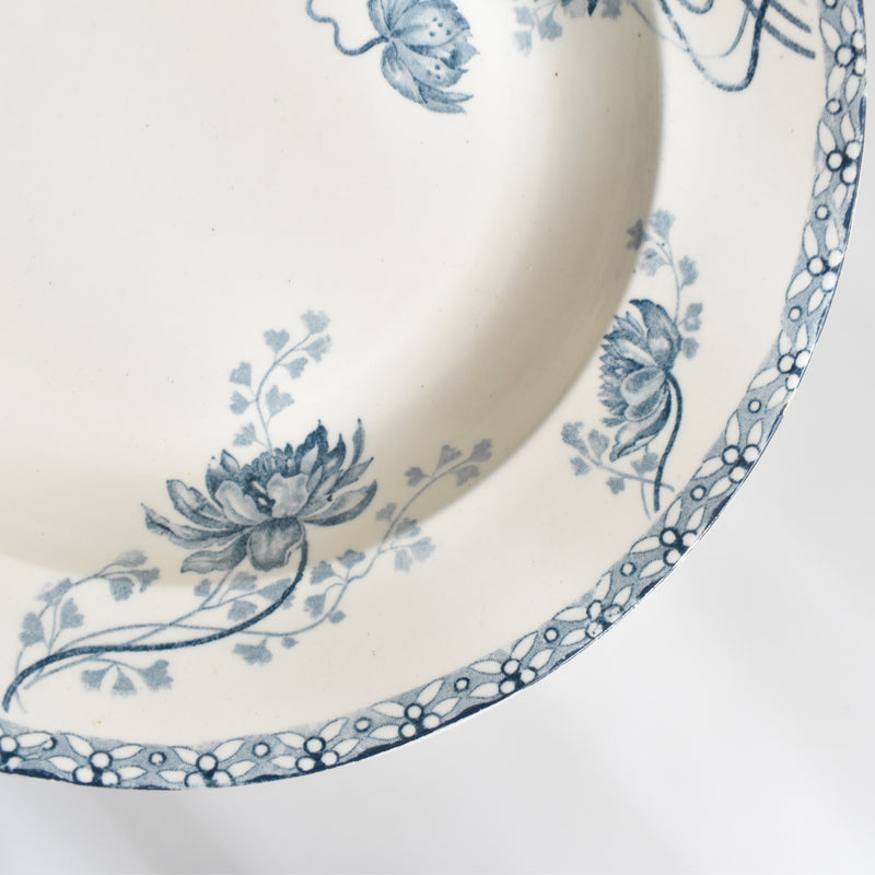 Antique Deep Plate - U&C Sarreguemines Royat (Royat) B