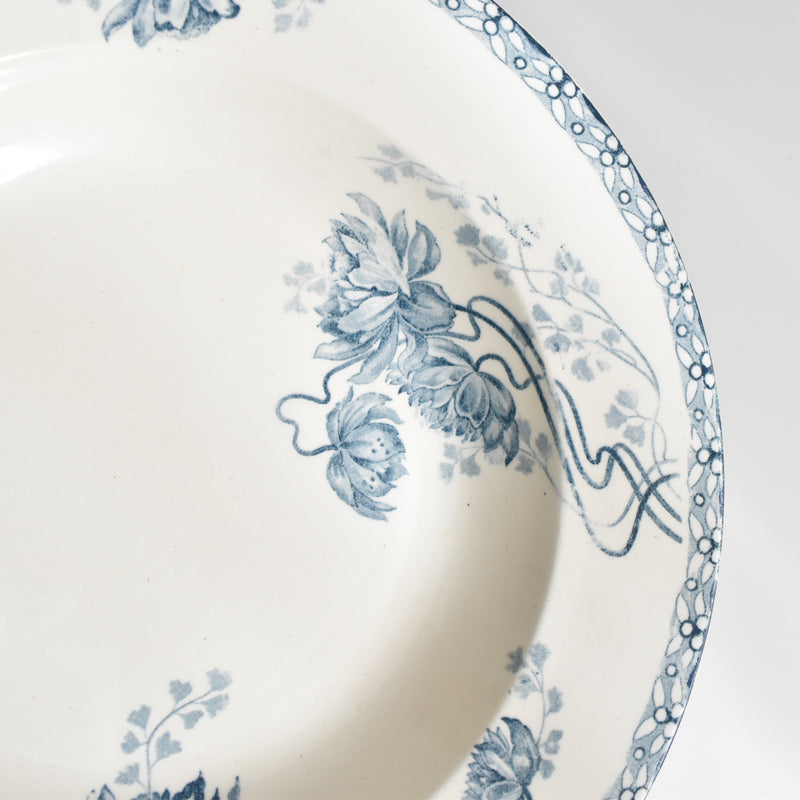 Antique Deep Plate - U&C Sarreguemines Royat (Royat) B