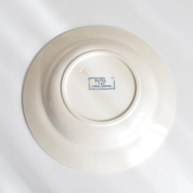 Antique deep plate, U&C Sarreguemines "Royat" C