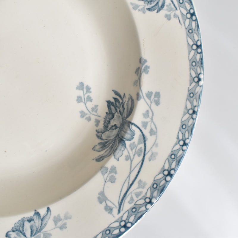 Antique Deep Plate - U&C Sarreguemines Royat (D)