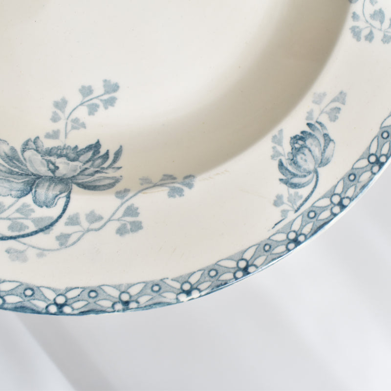 Antique Deep Plate - U&C Sarreguemines Royat (D)