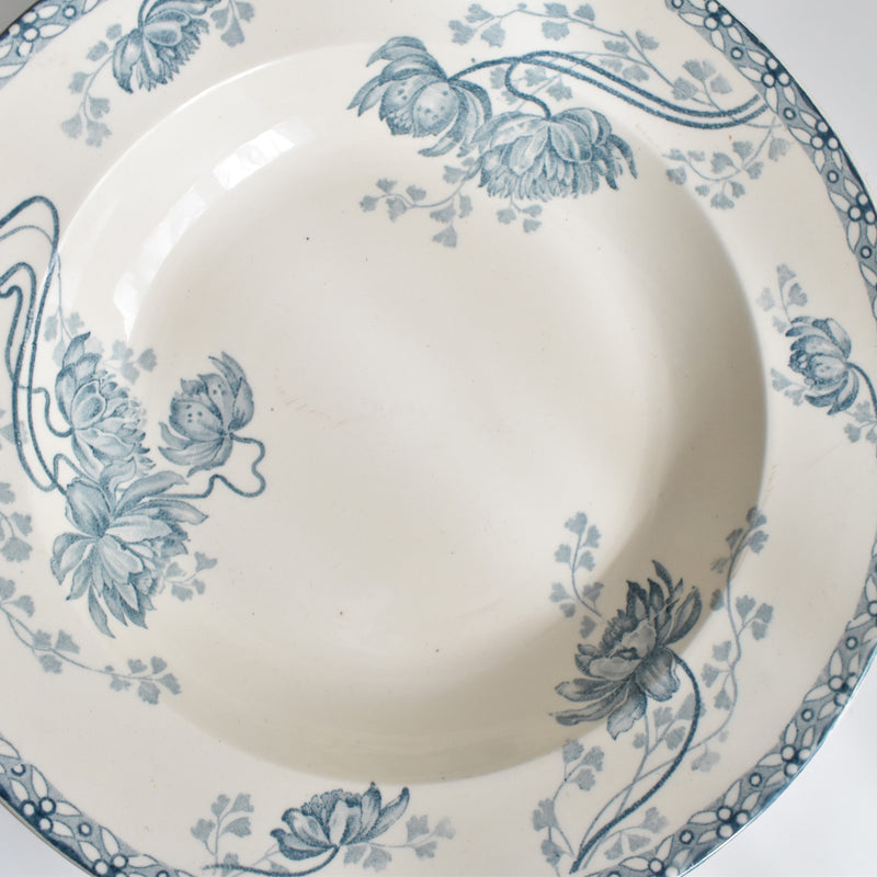 Antique Deep Plate - U&C Sarreguemines Royat (D)