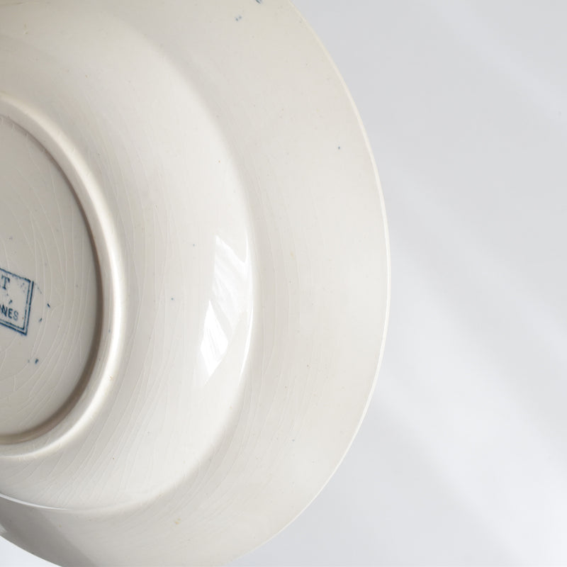 Antique Deep Plate, U&C Sarreguemines Royat E