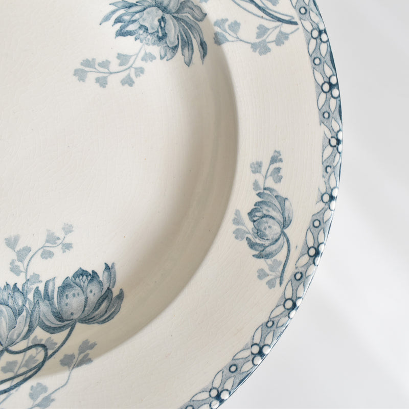 Antique deep plate - U&C Sarreguemines Royat F