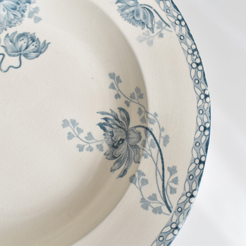 Antique deep plate - U&C Sarreguemines Royat F