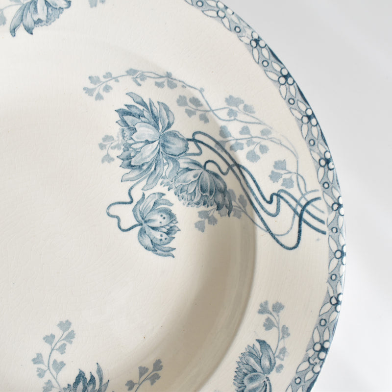 Antique deep plate - U&C Sarreguemines Royat F