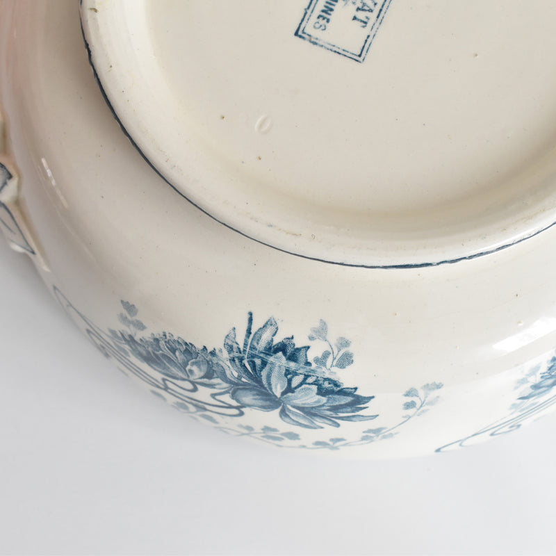 Antique soup tureen (legumier) U&C Sarreguemines Royat