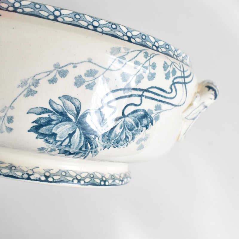 Antique soup tureen (legumier) U&C Sarreguemines Royat