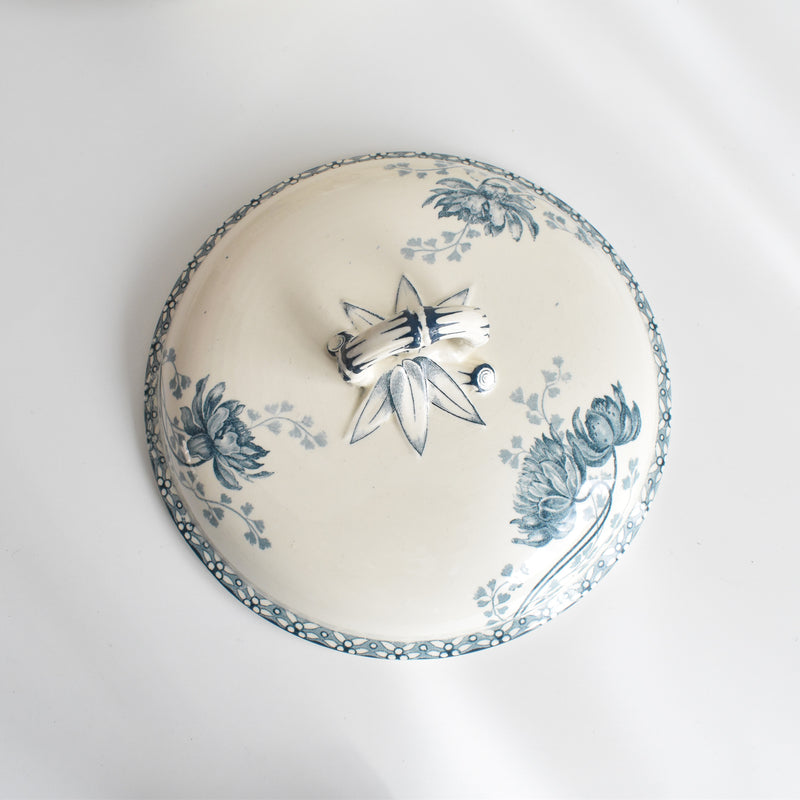 Antique soup tureen (legumier) U&C Sarreguemines Royat