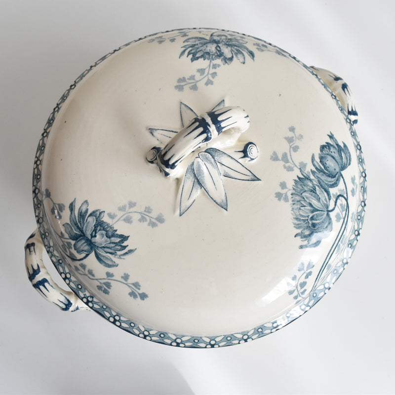 Antique soup tureen (legumier) U&C Sarreguemines Royat