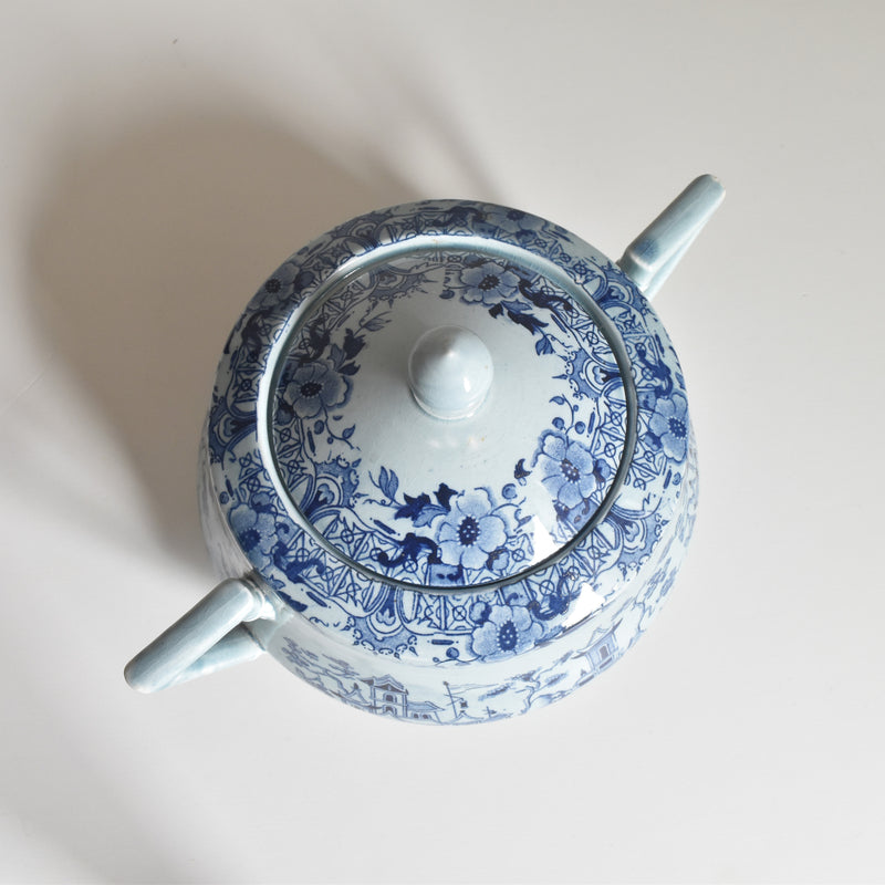 アンティークシュガーポット サルグミンヌ kyoto ブルー