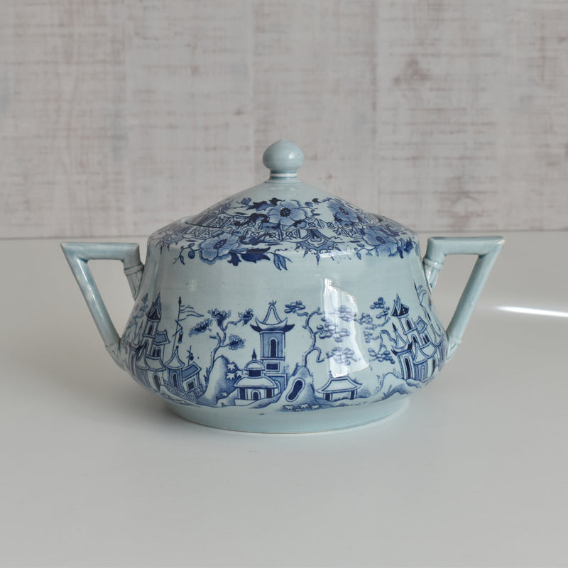 アンティークシュガーポット サルグミンヌ kyoto ブルー