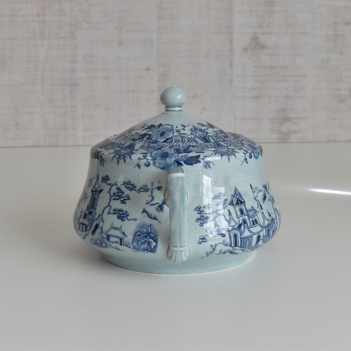 アンティークシュガーポット サルグミンヌ kyoto ブルー