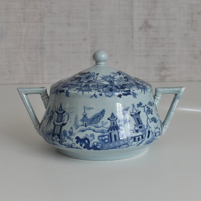 アンティークシュガーポット サルグミンヌ kyoto ブルー