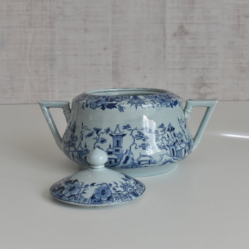 アンティークシュガーポット サルグミンヌ kyoto ブルー