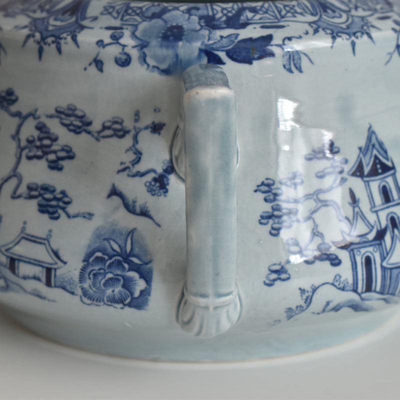 アンティークシュガーポット サルグミンヌ kyoto ブルー