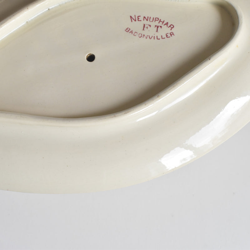Antique Sauce Boat, Badonviller Nénuphar