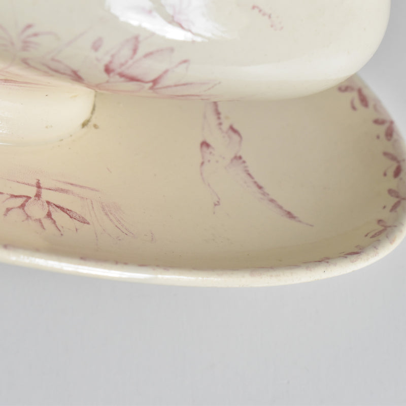 Antique Sauce Boat, Badonviller Nénuphar