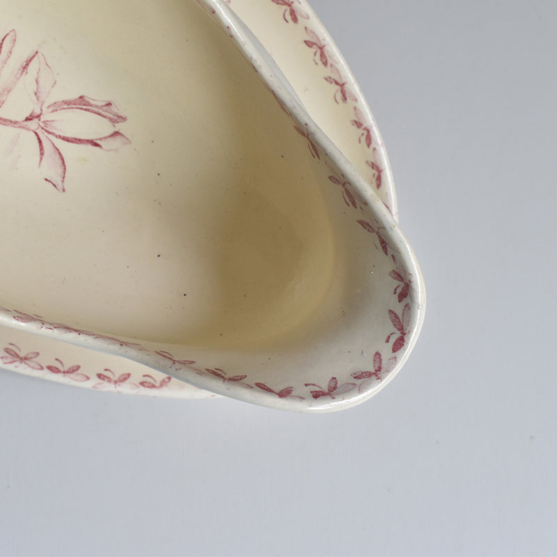 Antique Sauce Boat, Badonviller Nénuphar