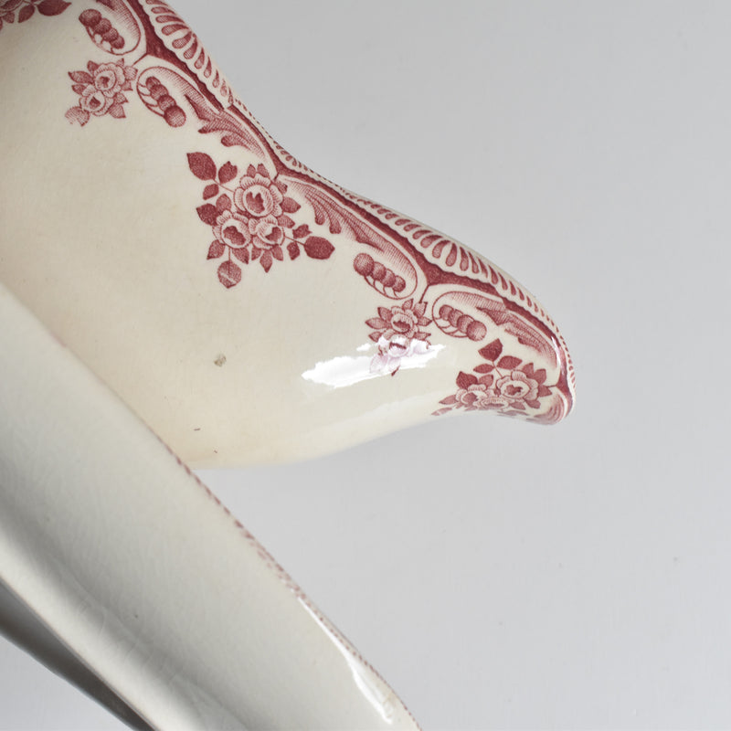 Antique Choisy le Roi Sauce Boat - Bordeaux