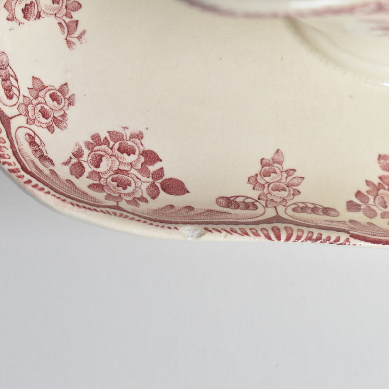 Antique Choisy le Roi Sauce Boat - Bordeaux