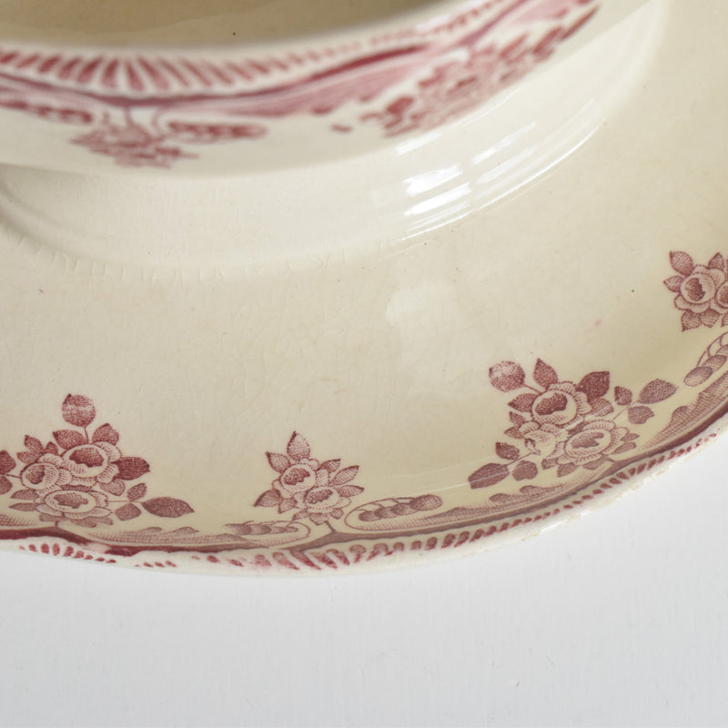 Antique Choisy le Roi Sauce Boat - Bordeaux