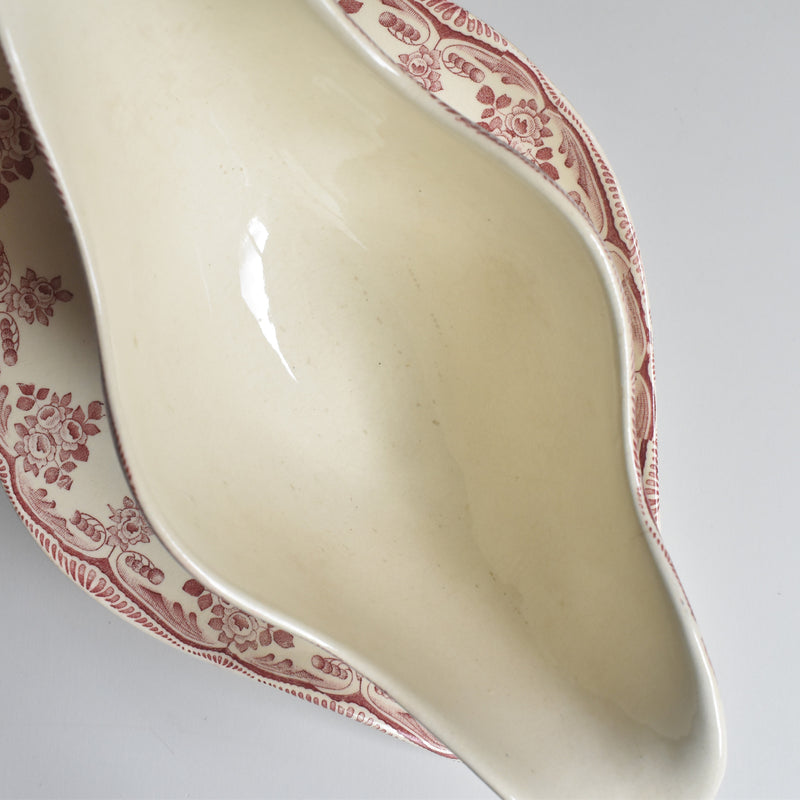 Antique Choisy le Roi Sauce Boat - Bordeaux