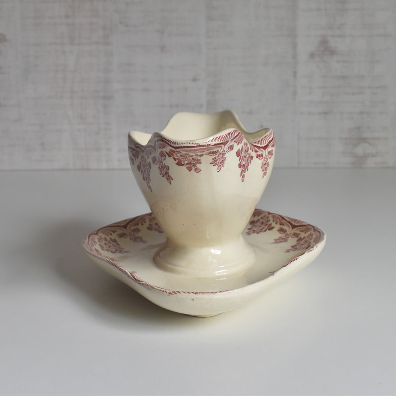 Antique Choisy le Roi Sauce Boat - Bordeaux