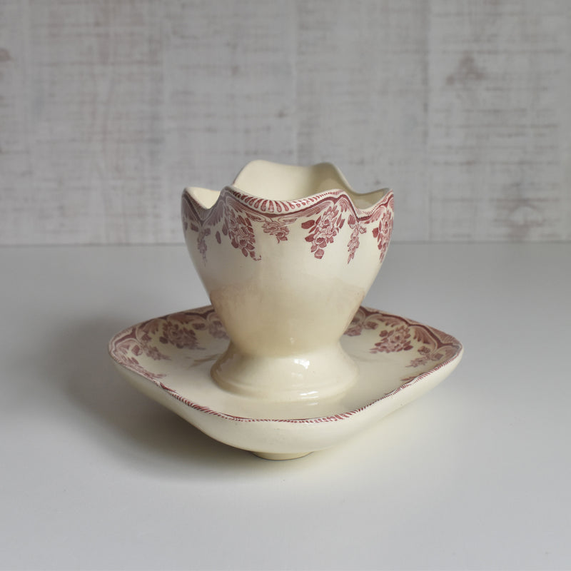 Antique Choisy le Roi Sauce Boat - Bordeaux