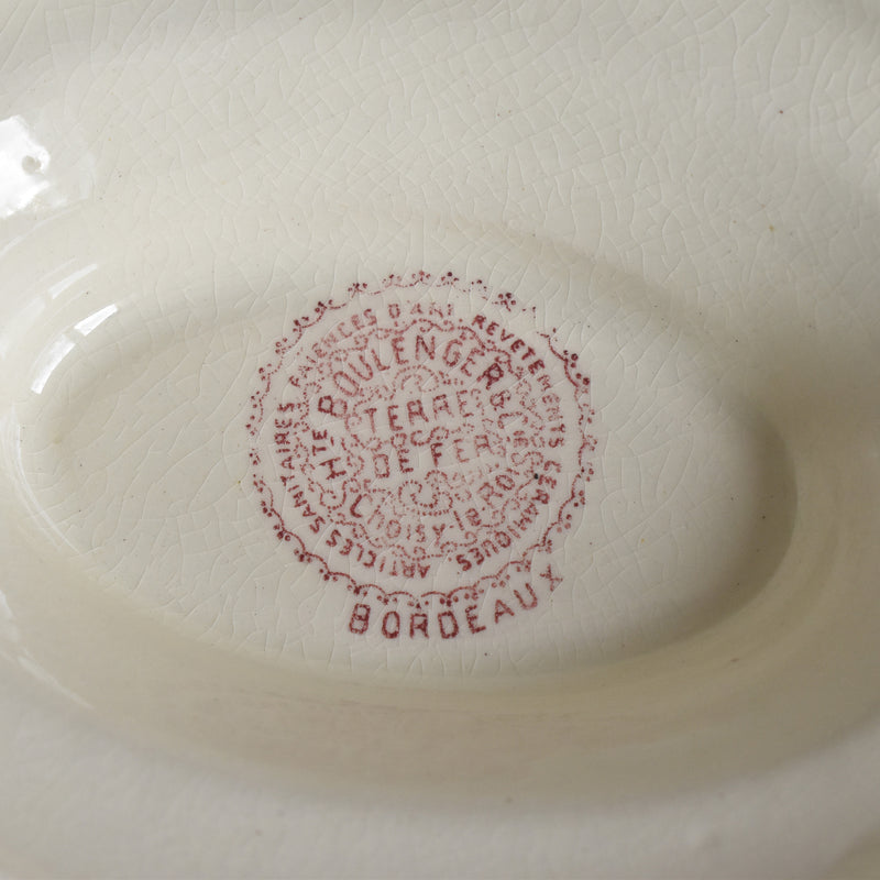Antique Choisy le Roi Sauce Boat - Bordeaux