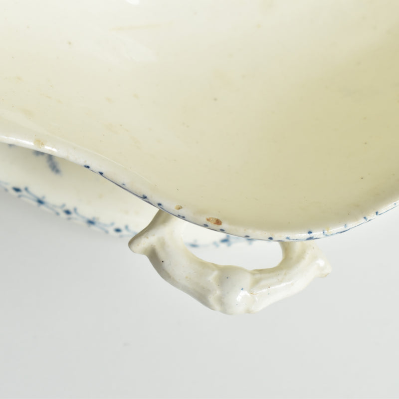 Antique Sauce Boat Terre de Fer Coquillages