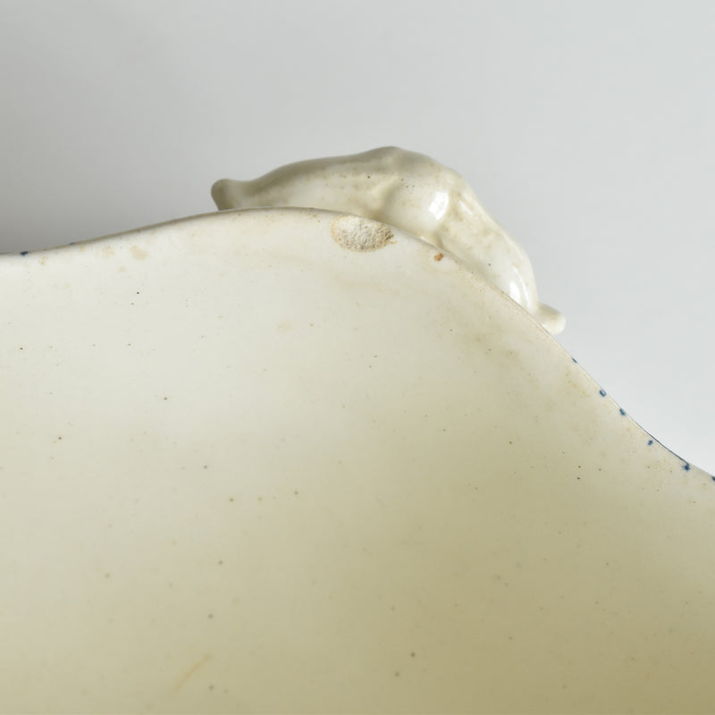 Antique Sauce Boat Terre de Fer Coquillages