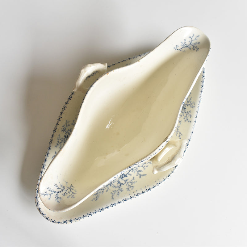 Antique Sauce Boat Terre de Fer Coquillages