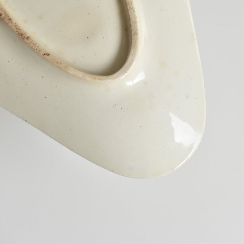 Antique Sauce Boat Terre de Fer Coquillages