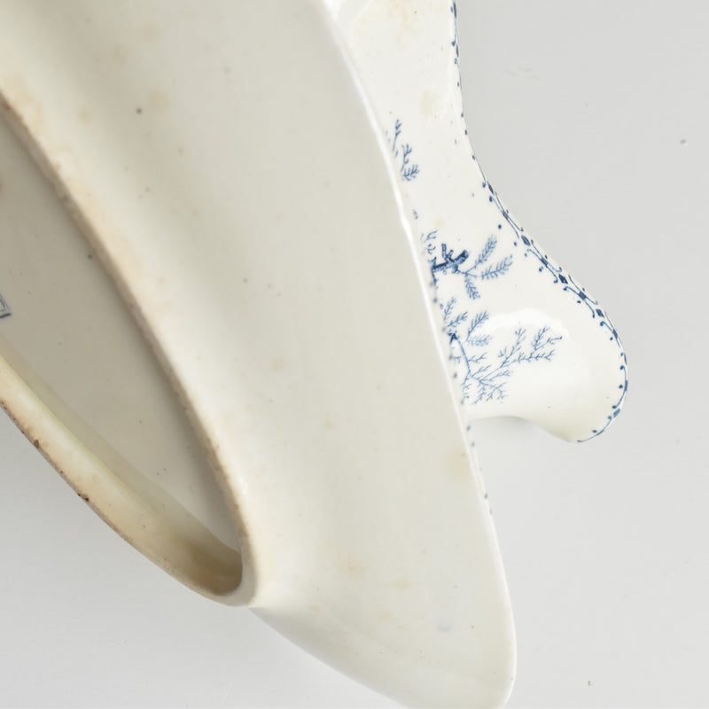 Antique Sauce Boat Terre de Fer Coquillages
