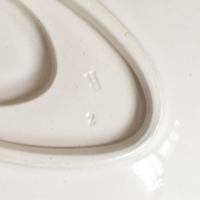 Antique Creil et Montereau Sauce Boat, "Linotte"