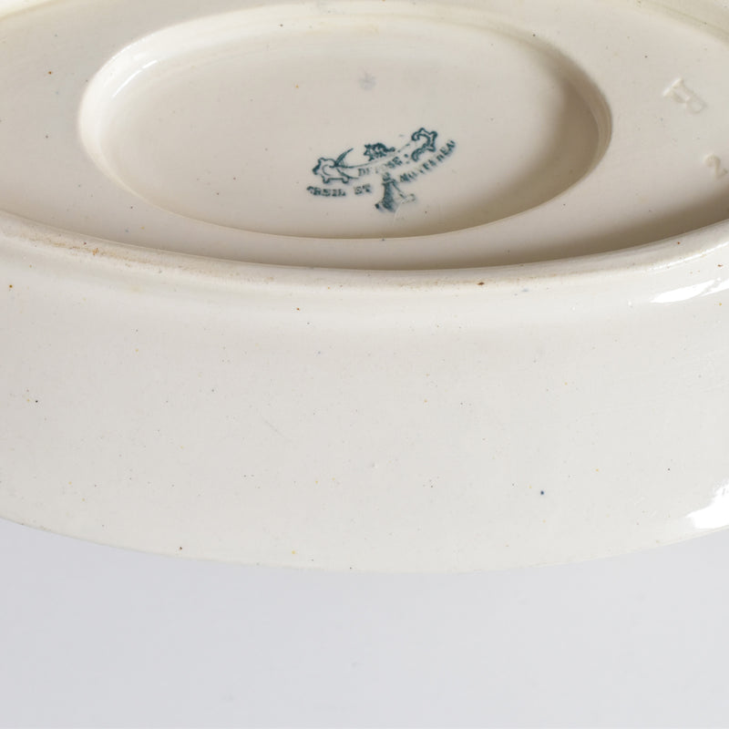 Antique Creil et Montereau Sauce Boat, "Linotte"