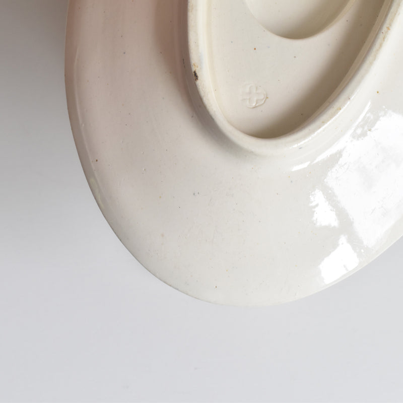 Antique Creil et Montereau Sauce Boat, "Linotte"