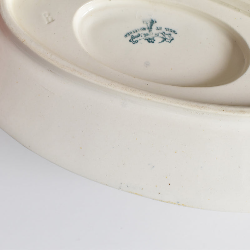 Antique Creil et Montereau Sauce Boat, "Linotte"