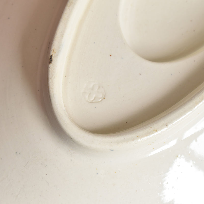 Antique Creil et Montereau Sauce Boat, "Linotte"
