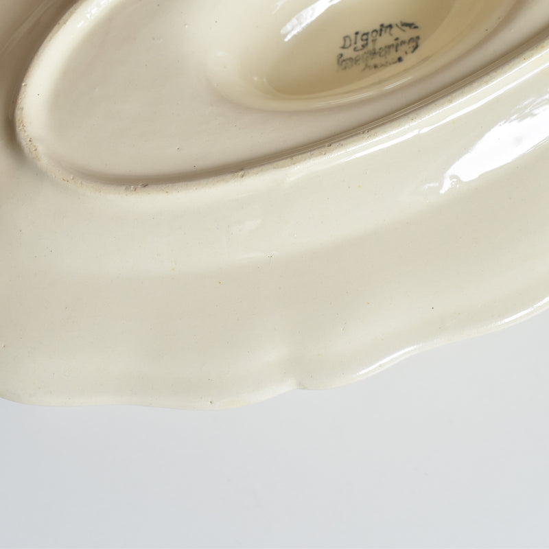 Vintage Digoin & Sarreguemines Rohan Sauce Boat (Scalloped Rim)