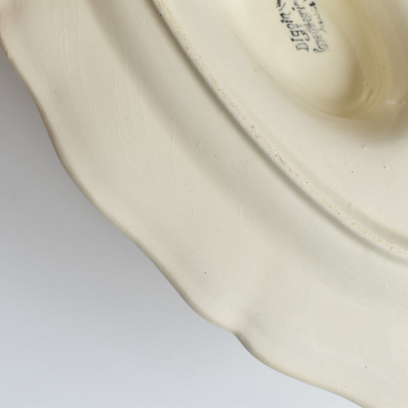 Vintage Digoin & Sarreguemines Rohan Sauce Boat (Scalloped Rim)