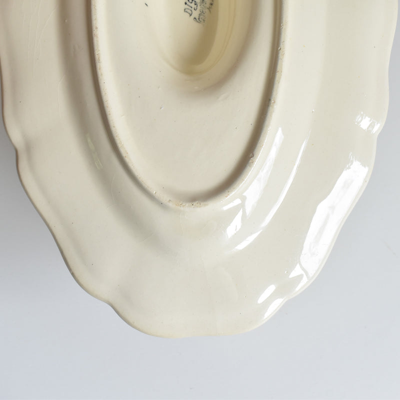 Vintage Digoin & Sarreguemines Rohan Sauce Boat (Scalloped Rim)